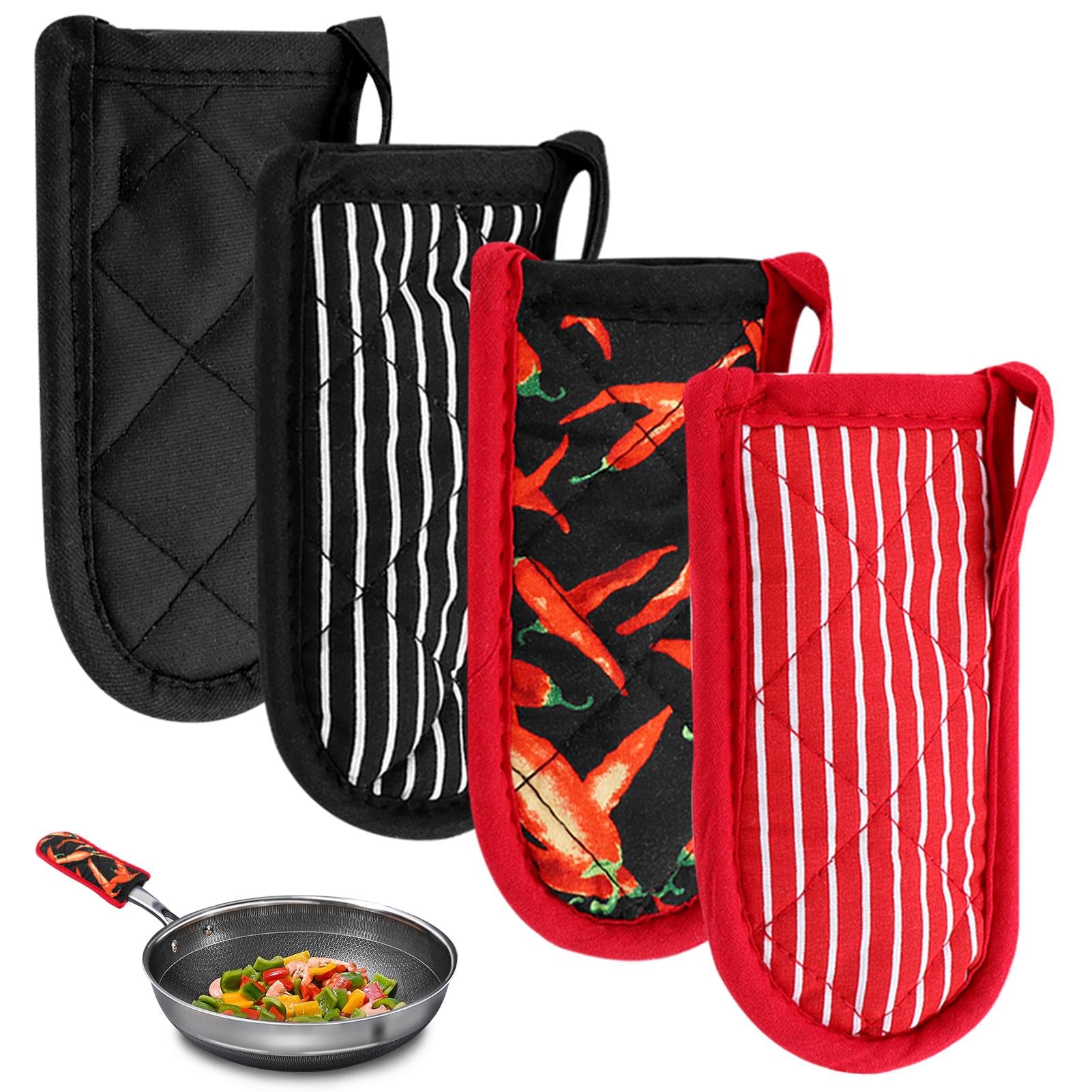 Photo 1 of **PARTIAL SET**
CALIDAKA 4Pcs Pan Handle Sleeve Silicone Hot Handler Holder,Cast Iron Skillet Handle Covers Heat Resistan t Pot Handle Sleeve for Cast Iron Pans,Metal Pots, Griddles Cooking Supplies