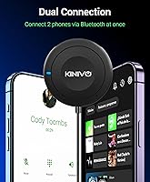 Vista 4 de Kinivo BTC450 juego de entrada auxiliar Bluetooth, manos libres, para autos (3,5 mm) - Admite AptX