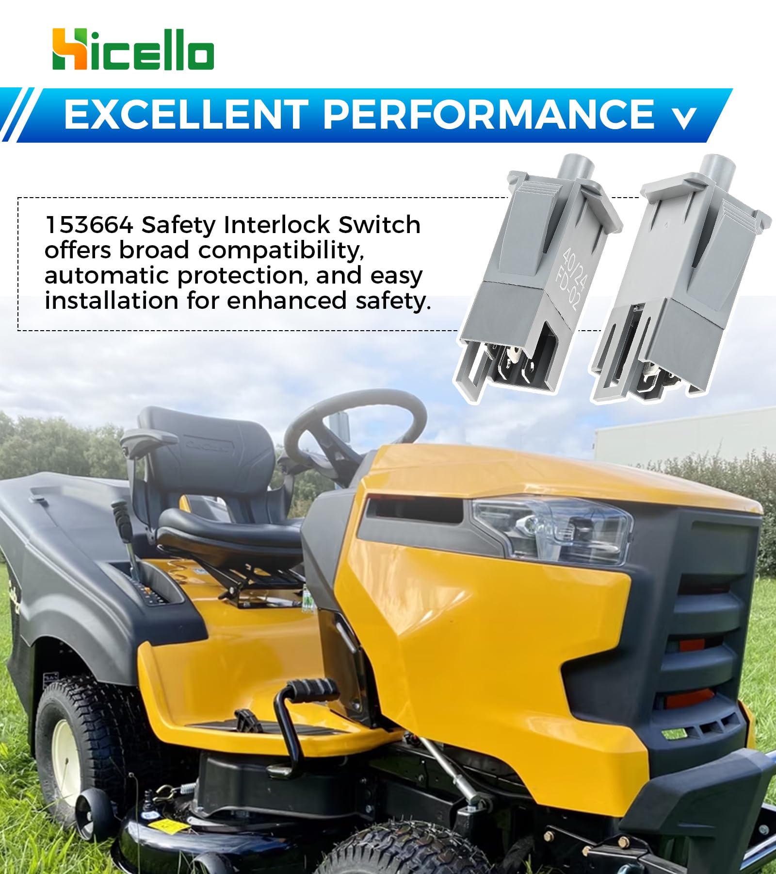 Amazon.com : Hicello Lawn Mower Interlock Safety Switch - 2 Pack