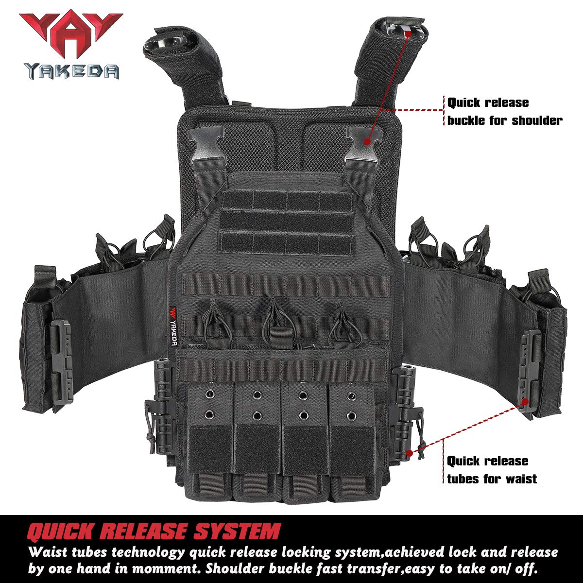 Amazon.com : YAKEDA Tactical Outdoor Vest &Tactical Battle Belt