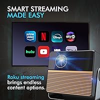 Vista 2 de RCA Smart mini projector 1080P Portable Projector with Wifi and Bluetooth Movie Projector with Tilt Stand Adjustable