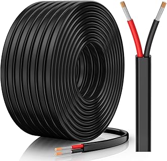 CONEPY 12 Gauge Wire, 12 AWG 2 Conductor Electrical Wire, Flexible/Oxygen-Free Tinned Copper/Stranded PVC 12/2 Cord for Automotive, Marine, LED Strips, Solar, RV, Lighting (30FT)