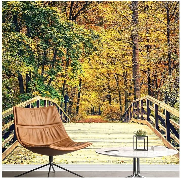 Forêt automne papier peint intissé 3D pour salon et chambre