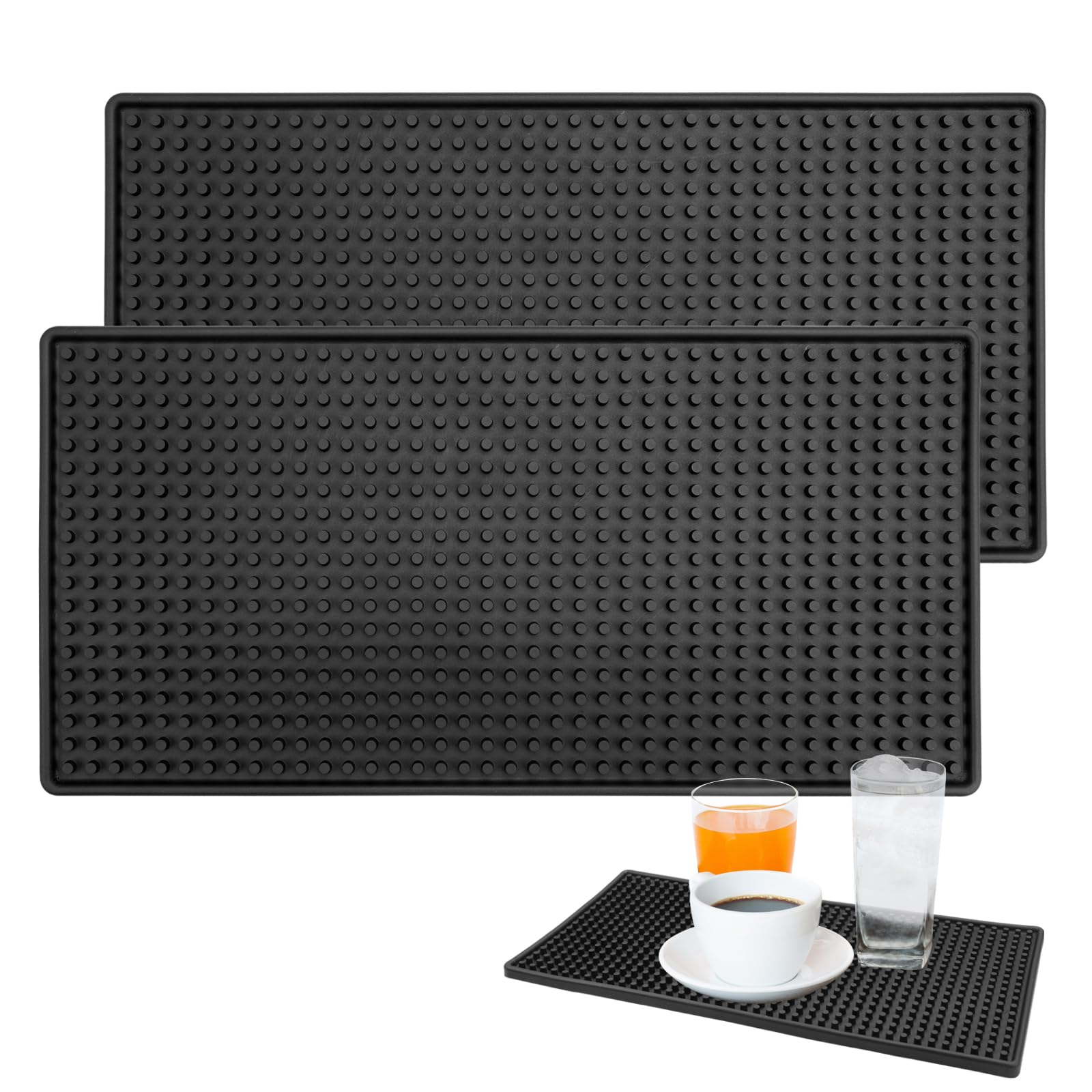 Tappetino Antiscivolo Per Bar - 2 Pezzi 30x15 Cm PVC Per Macchina Caffè E Bevande - Foto 6