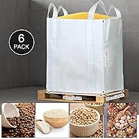 Vista 2 de FIBC - 12 bolsas a granel de 35 pulgadas de largo x 35 pulgadas de ancho x 43 pulgadas de alto, soporta hasta 3300 libras (SWL) saco