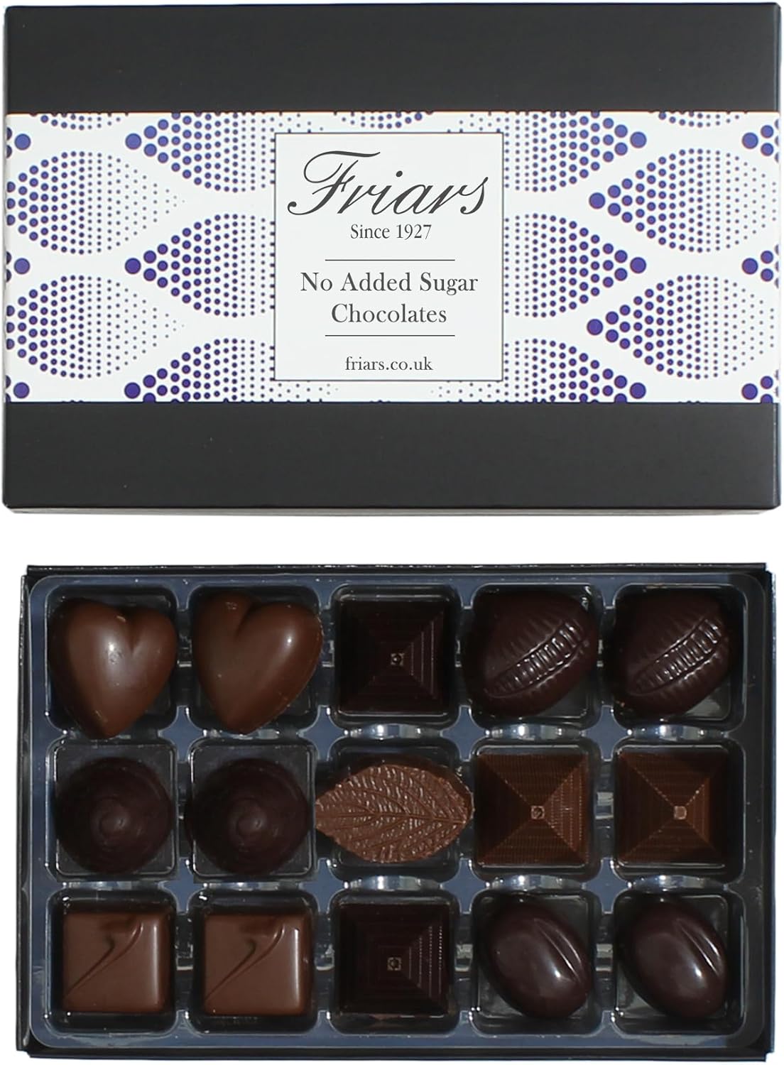 Friars Chocolate Selection Box No Added Sugar, 15 Chocs Praline