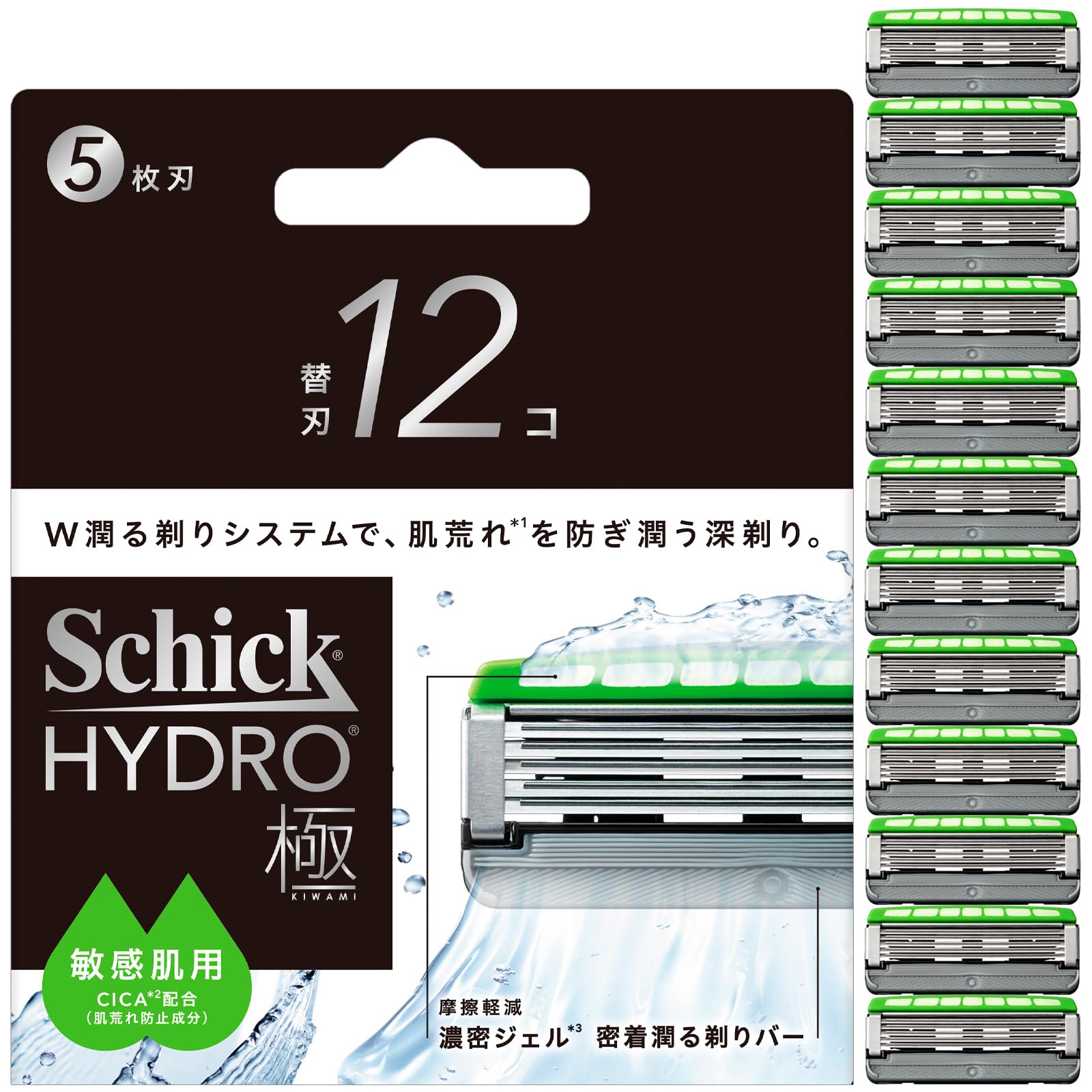 Amazon.co.jp: Schick(シック) ハイドロ極 敏感肌 替刃（12コ）男性 