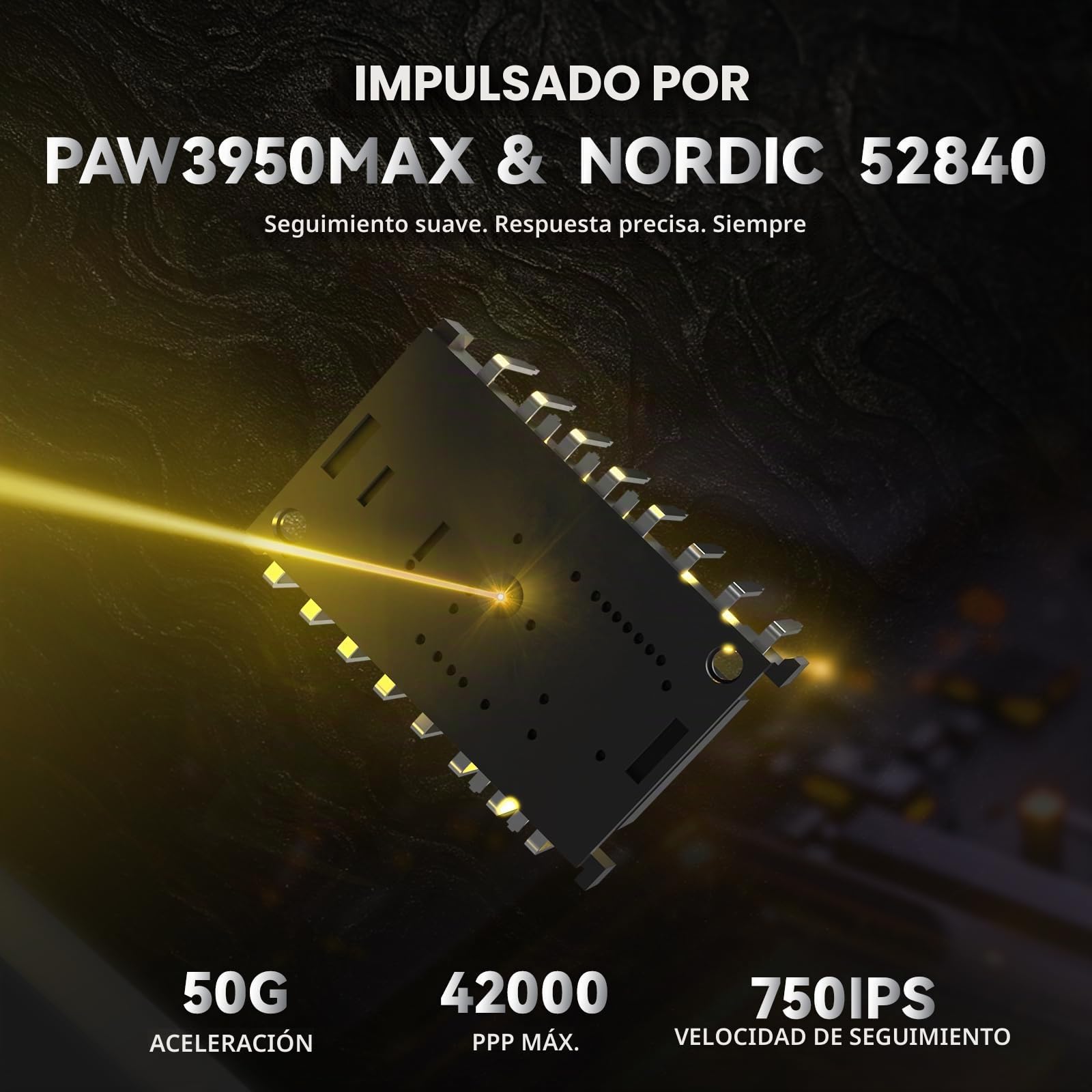 ATTACK SHARK R11 Ultra Ratón Gaming Inalámbrico 8000 Hz de Fibra de Carbono, 49g Superlight, 42000 dpi, 20000 FPS, Nordic 52840, PAW3950MAX, Capa Ice-Feel, BT/2.4G/Cableado, PC/Mac, Negro Forjado