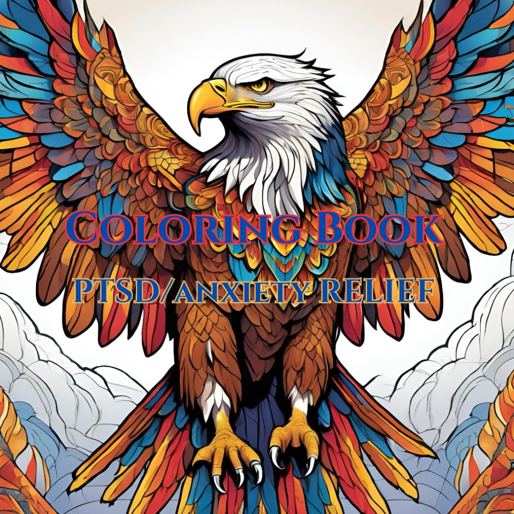 Calming Adult Coloring Book for PTSD/Anxiety relief.: Meditate your stress away while coloring animals and earthly scenes.