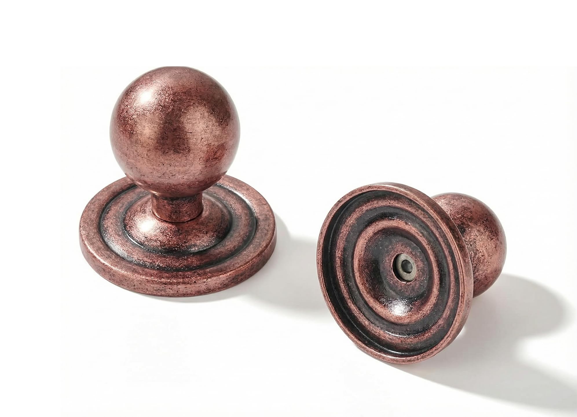 AMZ - 250+304 Round Knob, Antique Copper, DIA 1 - 1/2 in (38 mm), 10 Pack