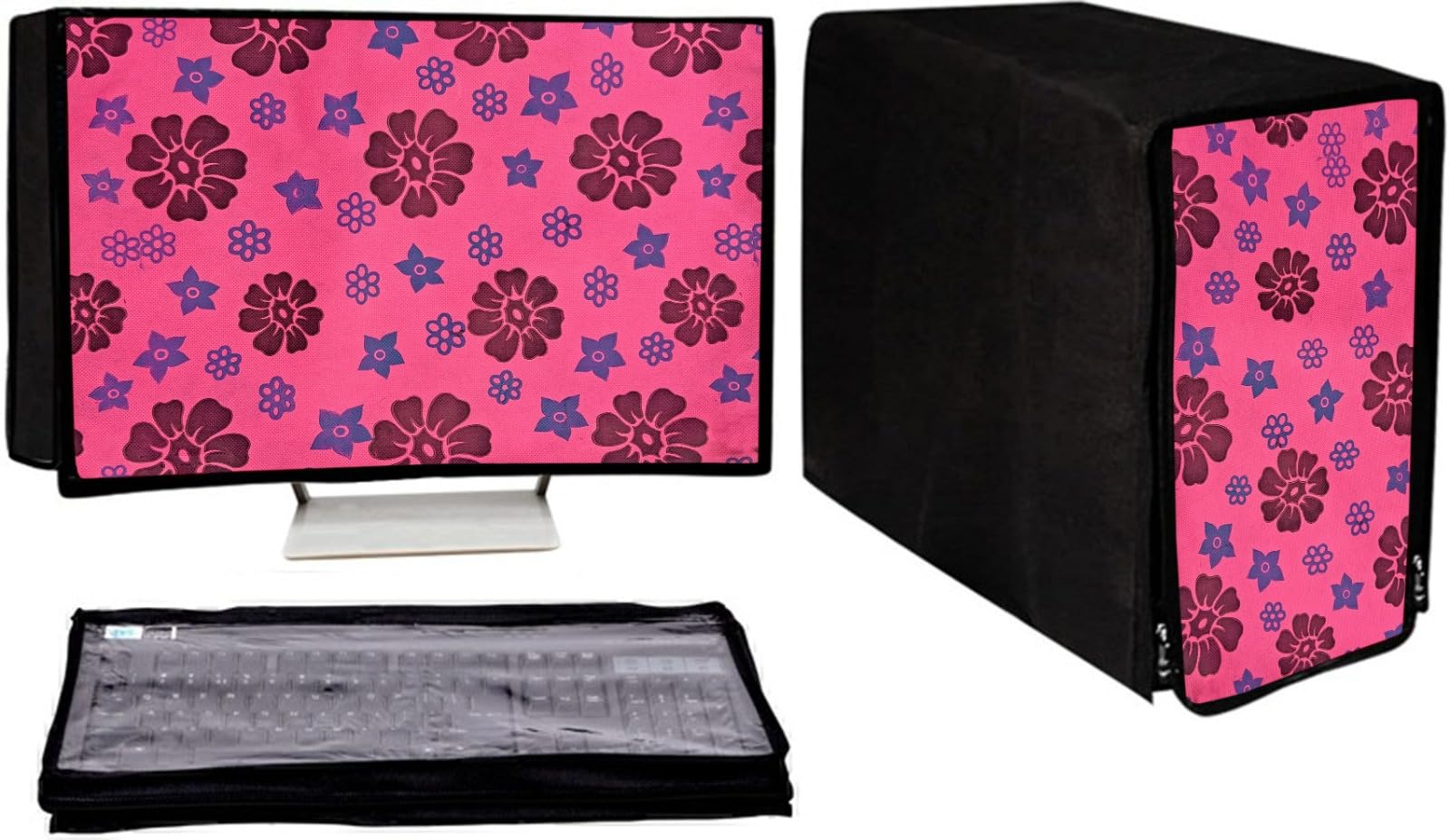 GUTSAV SALES COMPUTER DESKTOP 3 IN 1 DUSTPROOF COVER COMBO 24 INCH COMPUTER DESKTOP CPU KEYBOARD COVER 3 SET 24 INCH