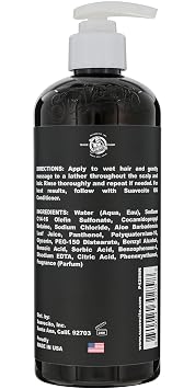 Suavecito OG Shampoo 16 oz Pump Bottle Original Scent - Gently Cleanses Hair, Hydrates and Soothes with Aloe, Works On All Hair Types and Textures - Restores Shine & Luster - Sulfate Free