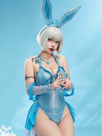 haikyuu Women Anime One Piece Swimsuit with Sleeves Headband Deep V Cutout Cosplay One Piece Bathing Suit