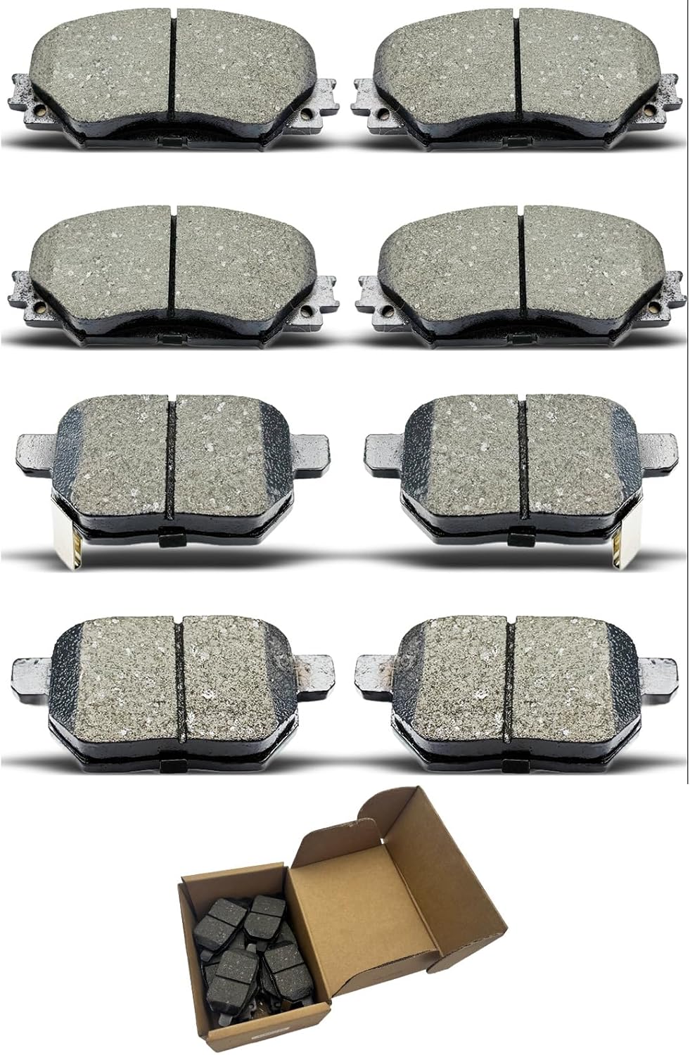 Brake Pads Set For 2009-2010 For Pontiac Vibe,2008-2015 For Scion xB,2009-2011 2014-2019 For Toyota Corolla,2009-2013 For Toyota Matrix D1210 D1354 8PCS Ceramic Brake Pads CCTECHMASS