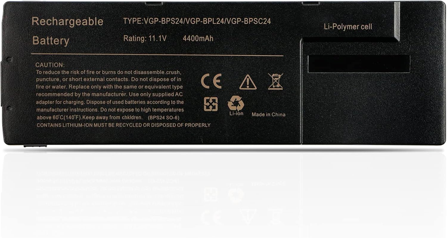 GHU Replacement Battery For Sony VAIO VGP-BPS24 - 50Wh 4400mAh 11.1V