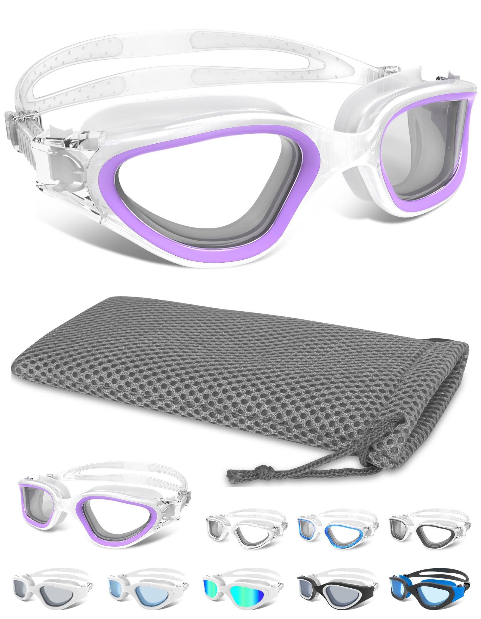 Winline Polarized Swimming Goggles Anti Fog Anti UV Anti Leak Comfortable Clear Non-polarized Swim Goggles for Adult Men Women Teenager — image 1