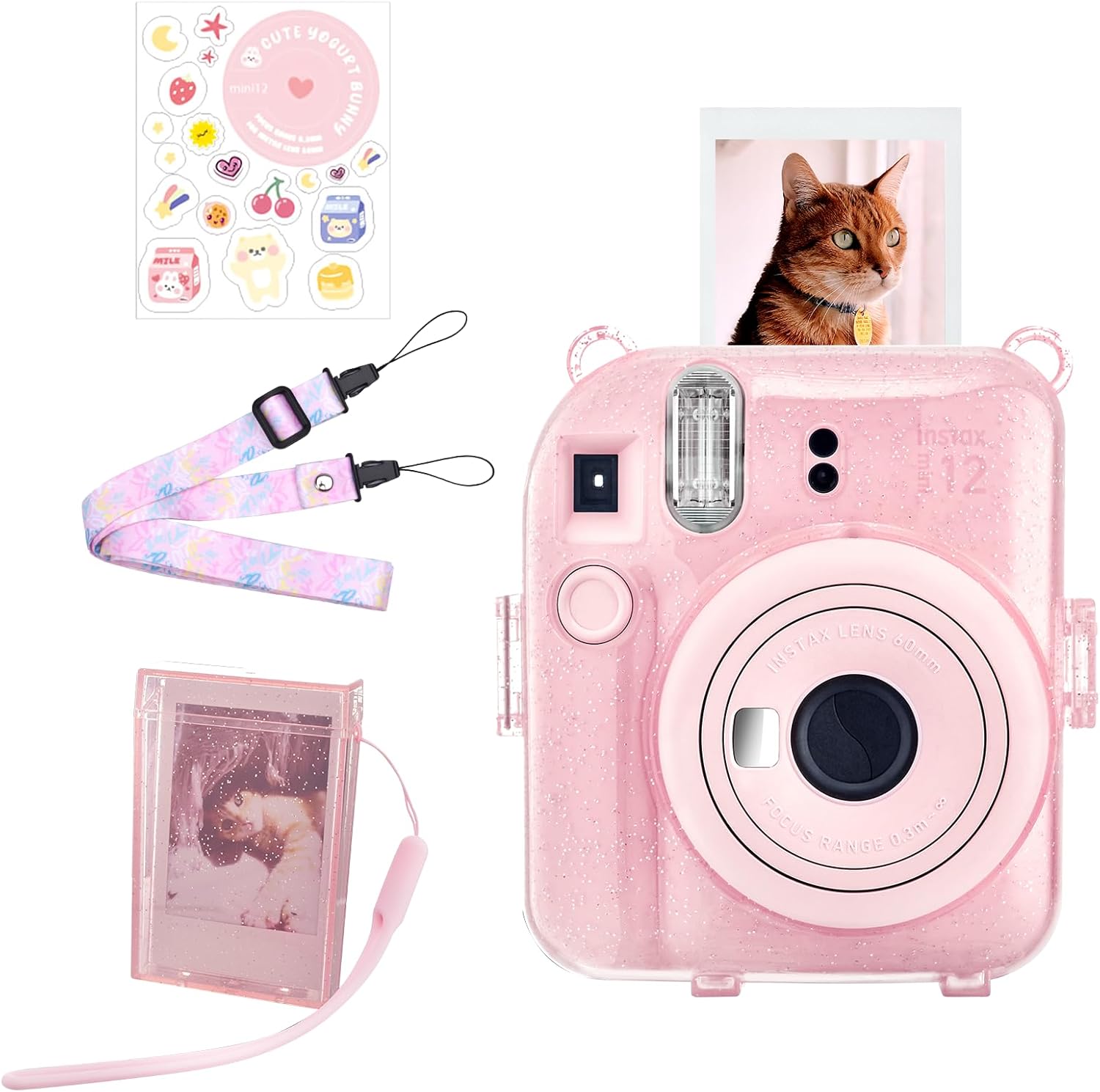 Glitter-Clear Case+3 Accessories Glitter-Clear Case+3 Accessories