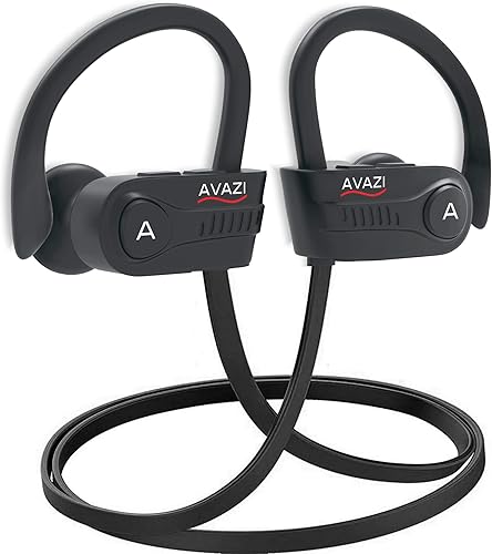 AVAZI Auriculares inalámbricos Bluetooth 5.1, deportivos IPX7 impermeables, auriculares intrauditivos estéreo de alta fidelidad con graves más