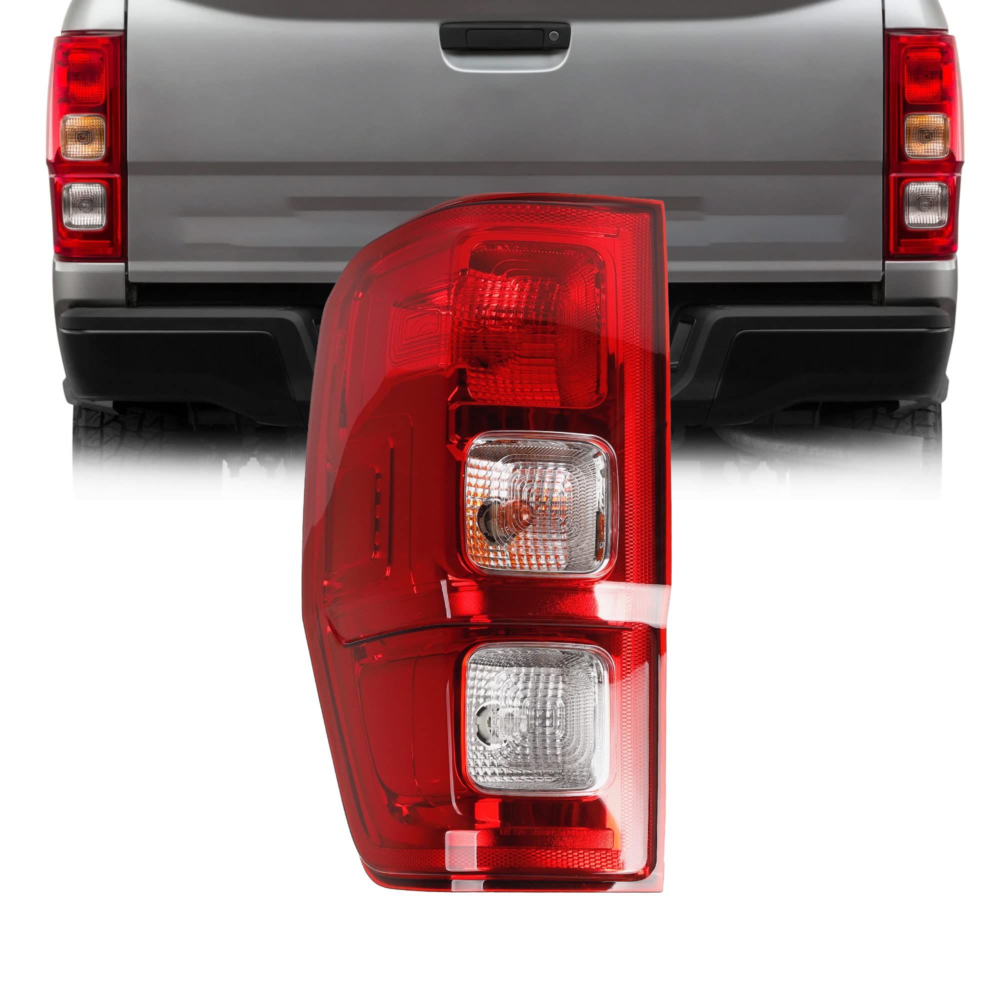 Photo 1 of Dasbecan Left Driver Side Tail Light Assembly Rear Lamp Compatible with 2019-2022 Ford Ranger XL XLT (without blind spot) Left Driver Side Without blind spots