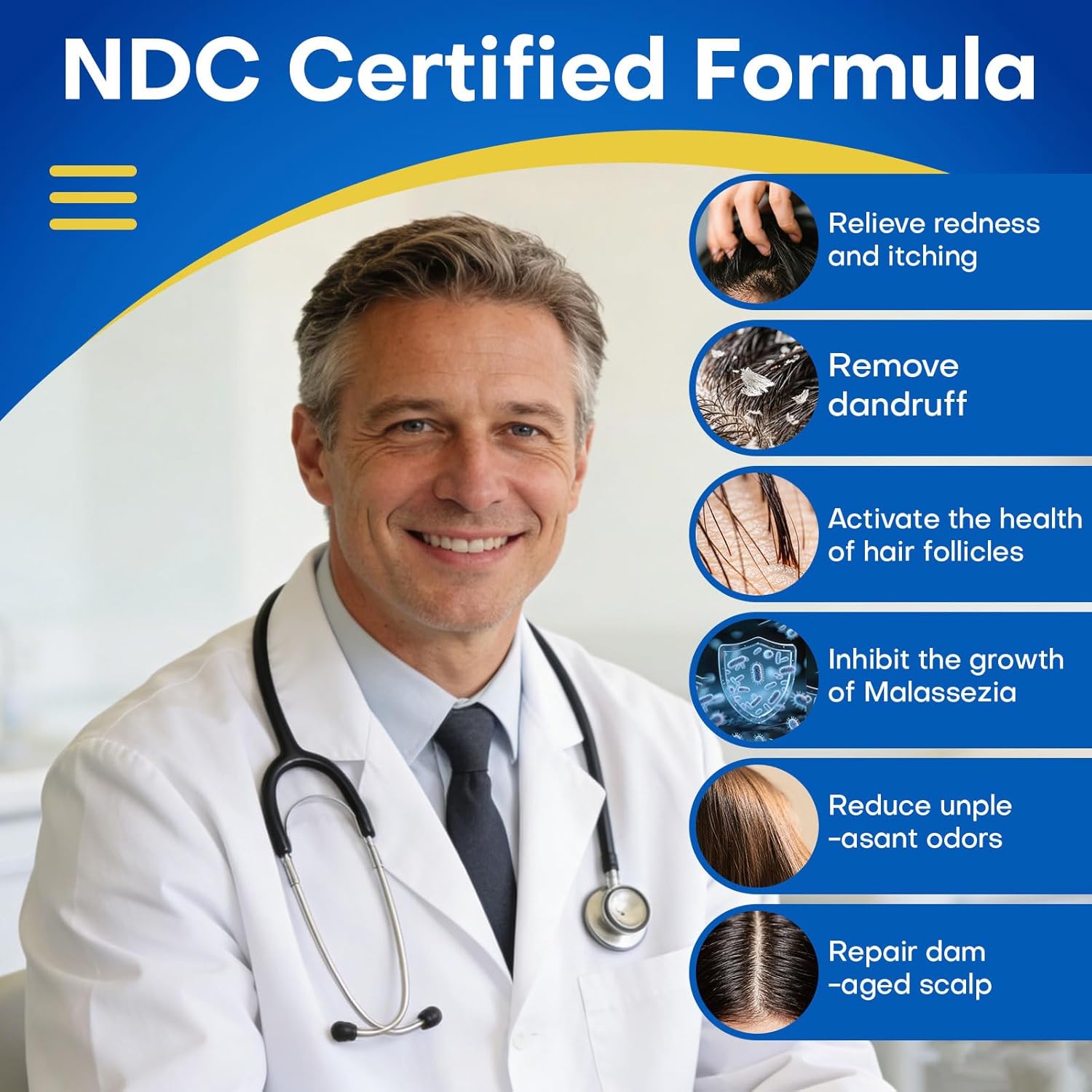 Psoriasis Shampoo Seborrheic Dermatitis AntiFungal anti dandruff Shampoo folliculitis flakes Scalp Treatment for men and women Relieves Scalp Itching 300ML - Image 4