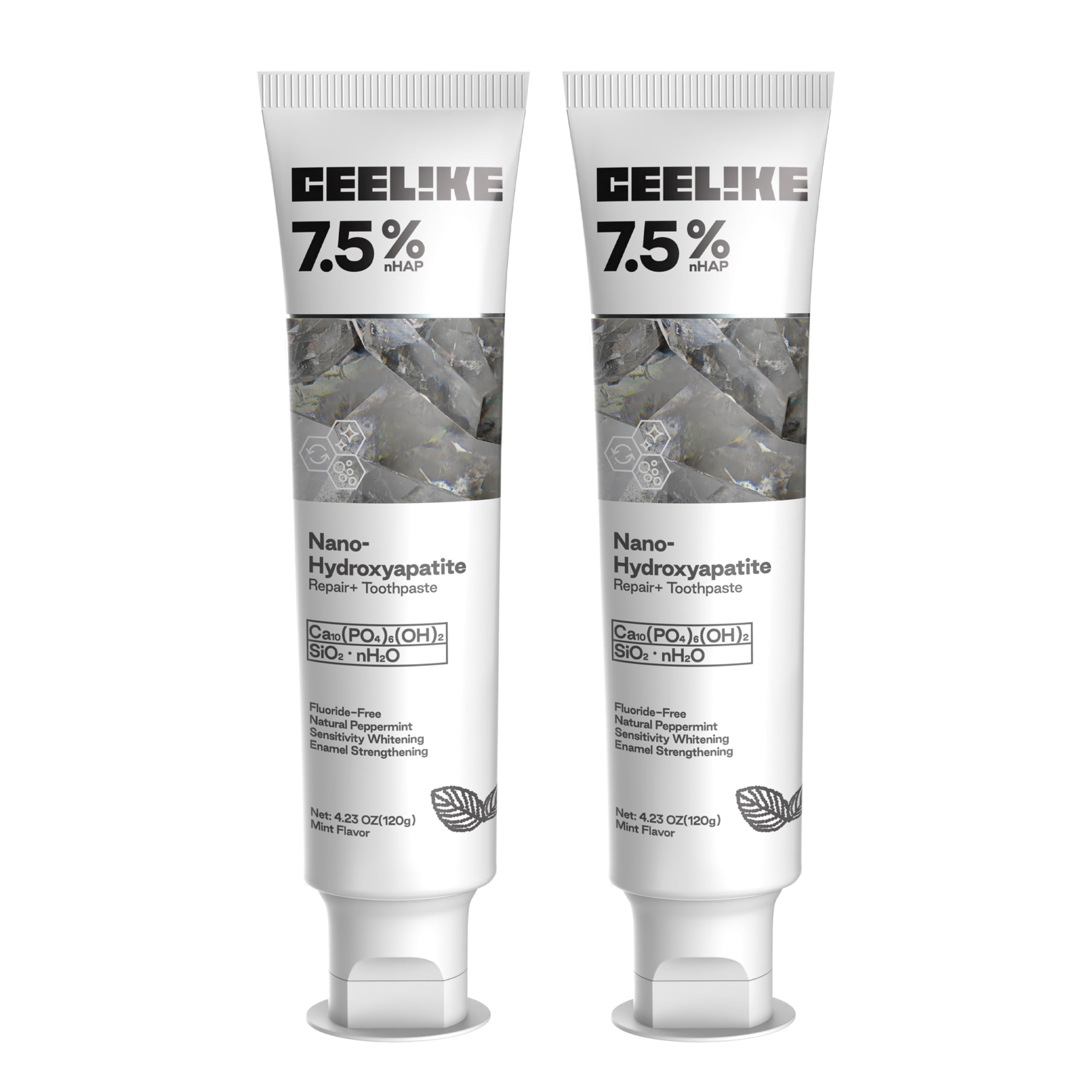 CEELIKE 7.5% Hydroxyapatite Toothpaste – Strengthens Enamel, Protects Gums & Freshens Bre…