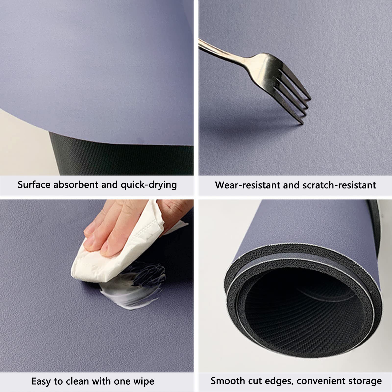 Tapis De Douche Incurvé - L2164 - Noir - Super Absorbant Et Antidérapant - Bricolage