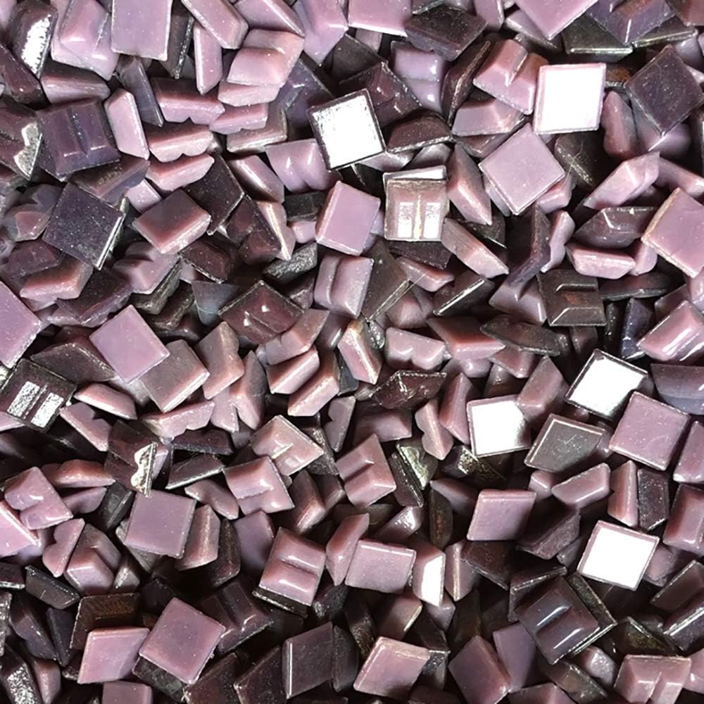 Rancheng Square Mosaic Tile Assortment Colored Mosaic Tiles Glass Pieces Set DIY Making Art Craft Accessory
