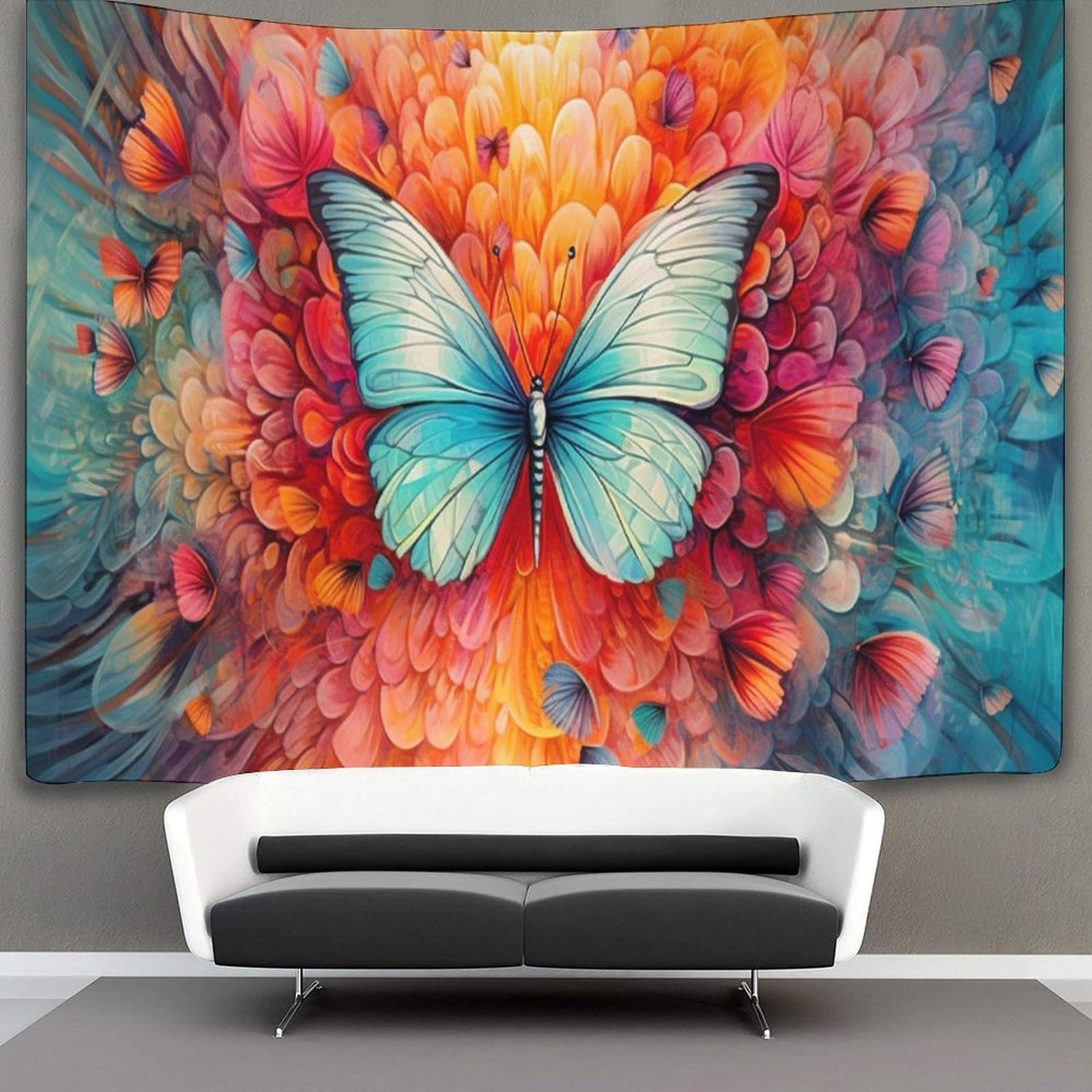 kaiyun Butterfly Tapestry Bedroom Aesthetic Indie Wall Room Decor Wall Hanging,Wall Art 130cmx150cm