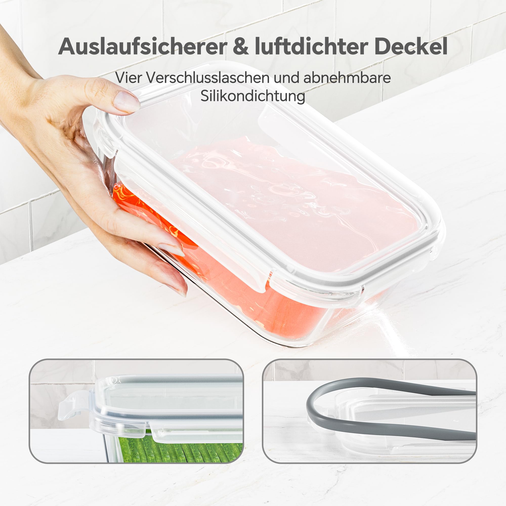 KEMETHY Frischhaltedosen Set - 40 Teile BPA-frei