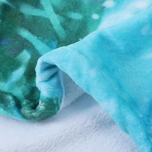 Miniatura 5 de Sviuse Manta de tortuga marina, tamaño individual, manta de tortuga 3D azul para mujeres, hombres y niños, regalo para amantes de las tortugas (60 x