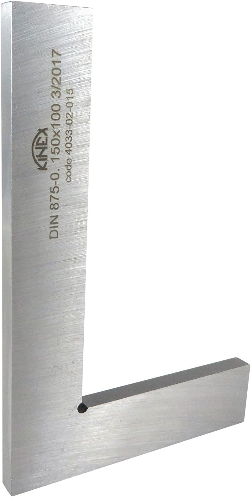 4033-02-015 6 Inches Tall x 4 Inches Wide Flat Solid Machinist Square DIN 875/0 Square to w/in 0.0003 Inches