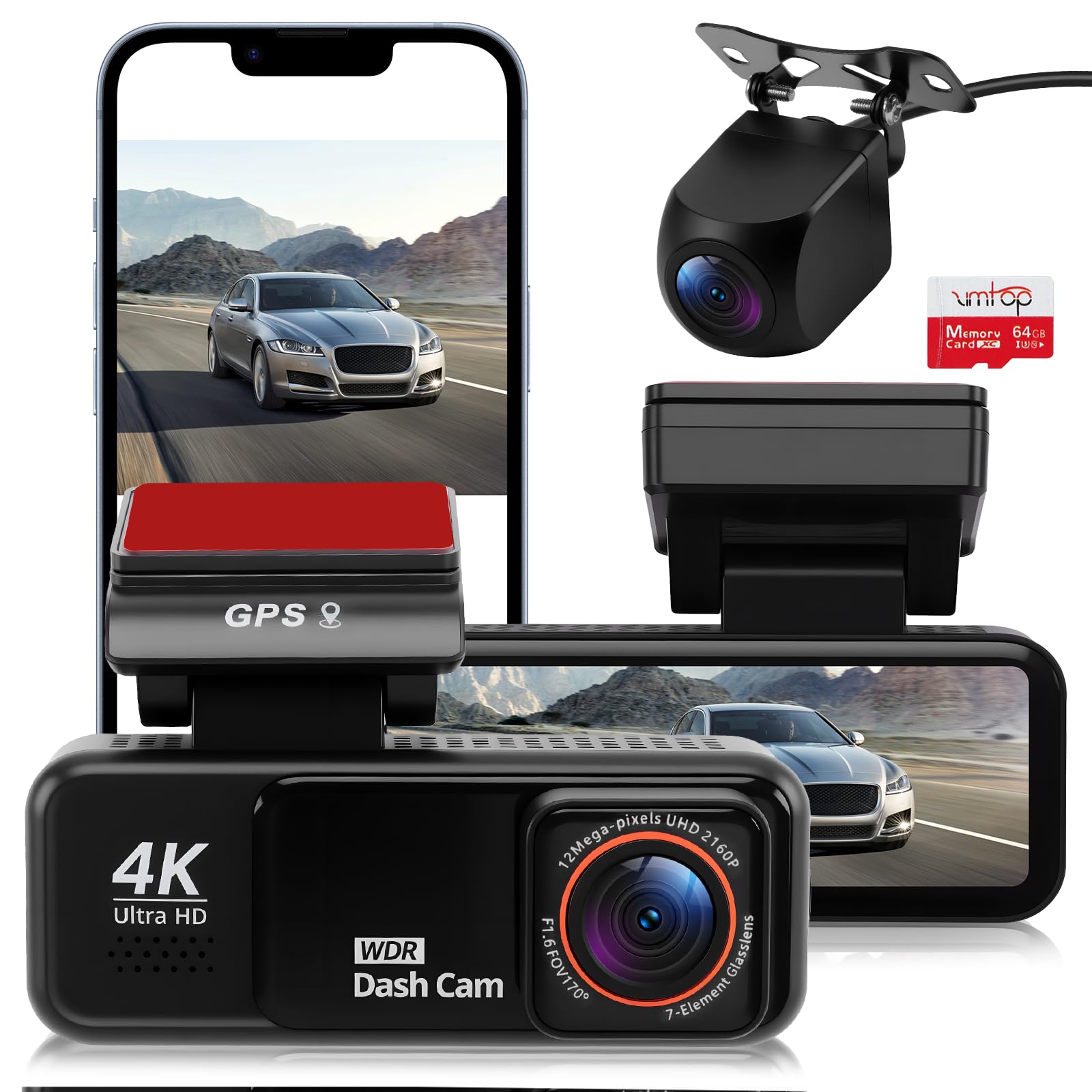 ✨お値下げ✨ドライブレコーダー 前後2カメラ ダッシュカム ドラレ Amazon.co.jp: Yonvim【最新型】車用ドライブレコーダー 前後2カメラ