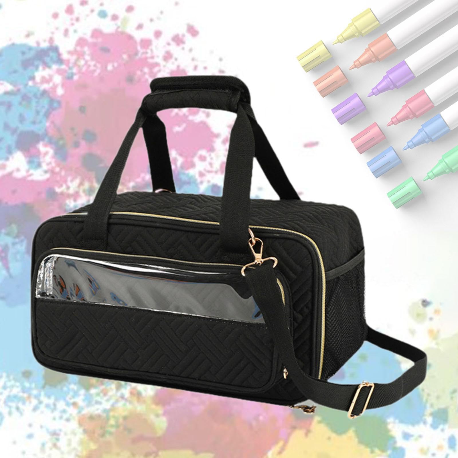 Organizador de Materiales Artísticos, Estuche para Guardar Marcadores Y Pinturas, Negro, Individual