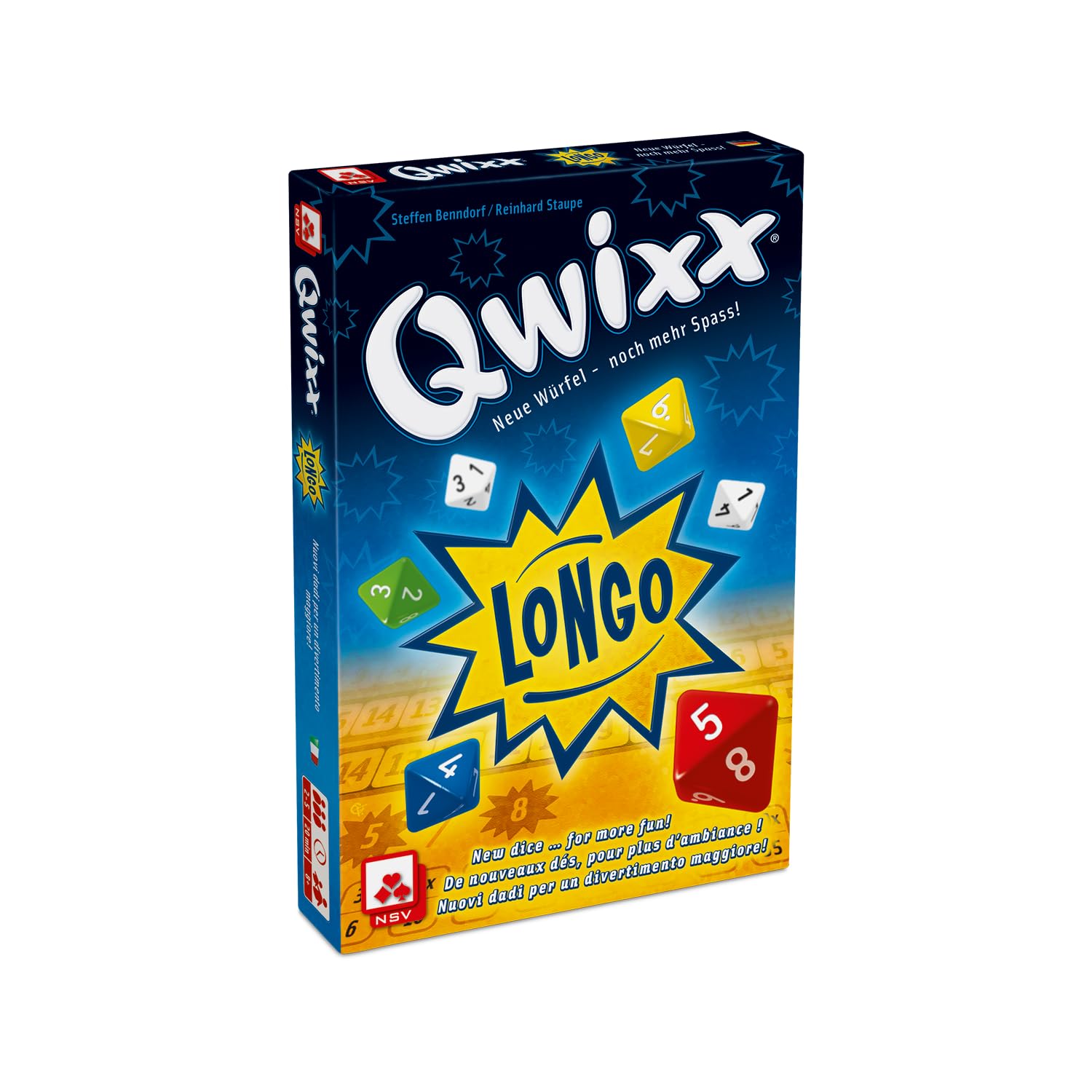 | Qwixx Longo | Dice Game | Ages 8+ | 2-5 Players | 20 Minutes Playing Time
