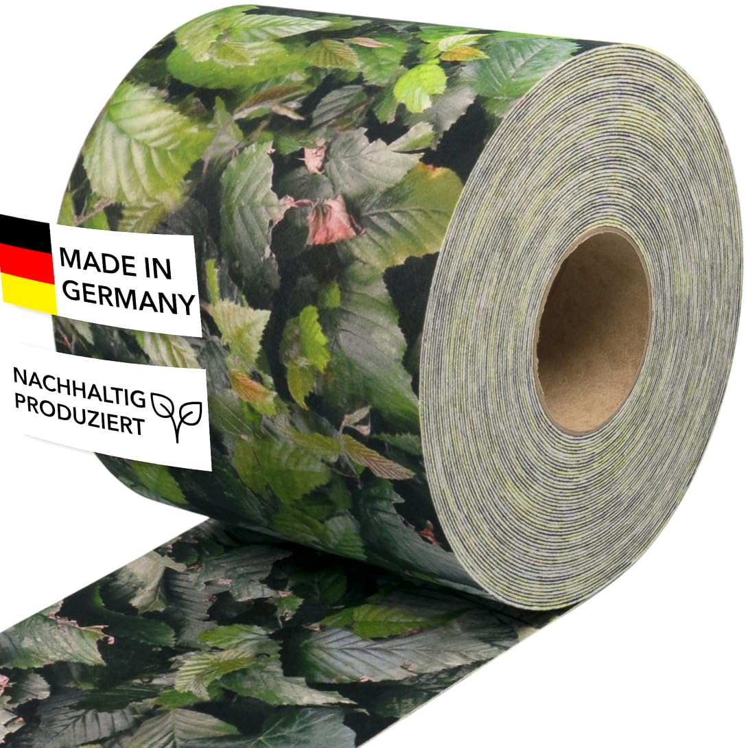 Sichtschutzstreifen Polyester - nachhaltiger Sichtschutz für Doppelstabmattenzaun - Motiv Windschutz 23,4 m x 19 cm - Sichtschutz-Rolle - Buchenhecke