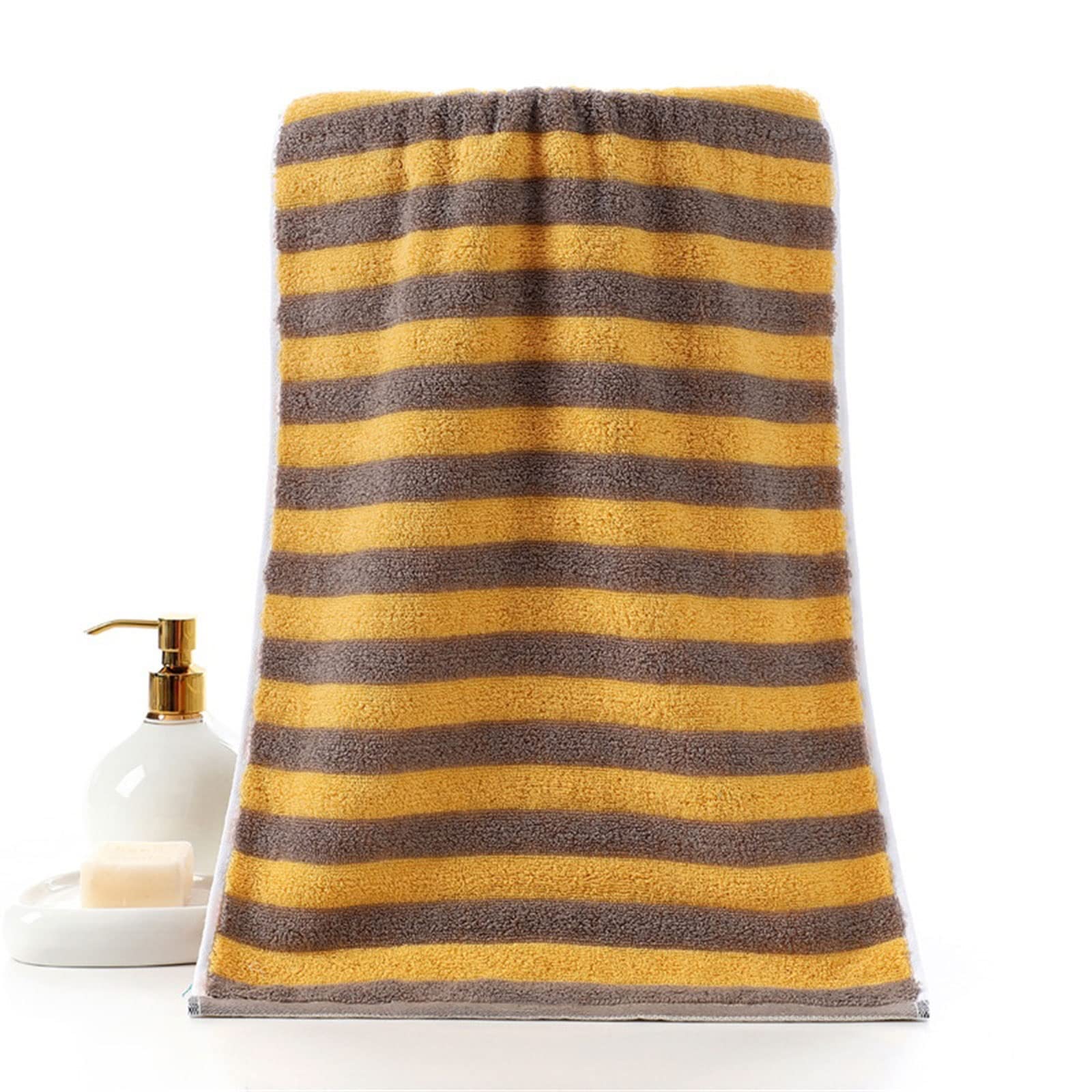 Toallitas de baño con Estampado de Rayas, Suaves, para Adultos, Hombres y Mujeres (A) (B)