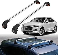 Vista 16 de ERKUL Barras Transversales de Techo para Audi Q3 2012-2018 Barras Transversales de Aluminio con Candado Antirrobo para Techo Compatible con Negro