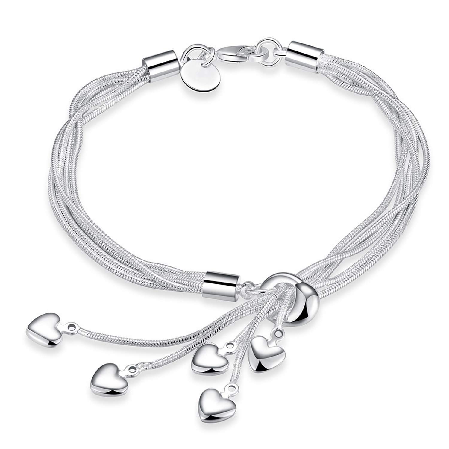 Sukkhi Crystals from Swarovski Platinum Plated Heart Bracelet for Women and Girls (BC81055) (B07NX5NKVX) Amazon Price History, Amazon Price Tracker