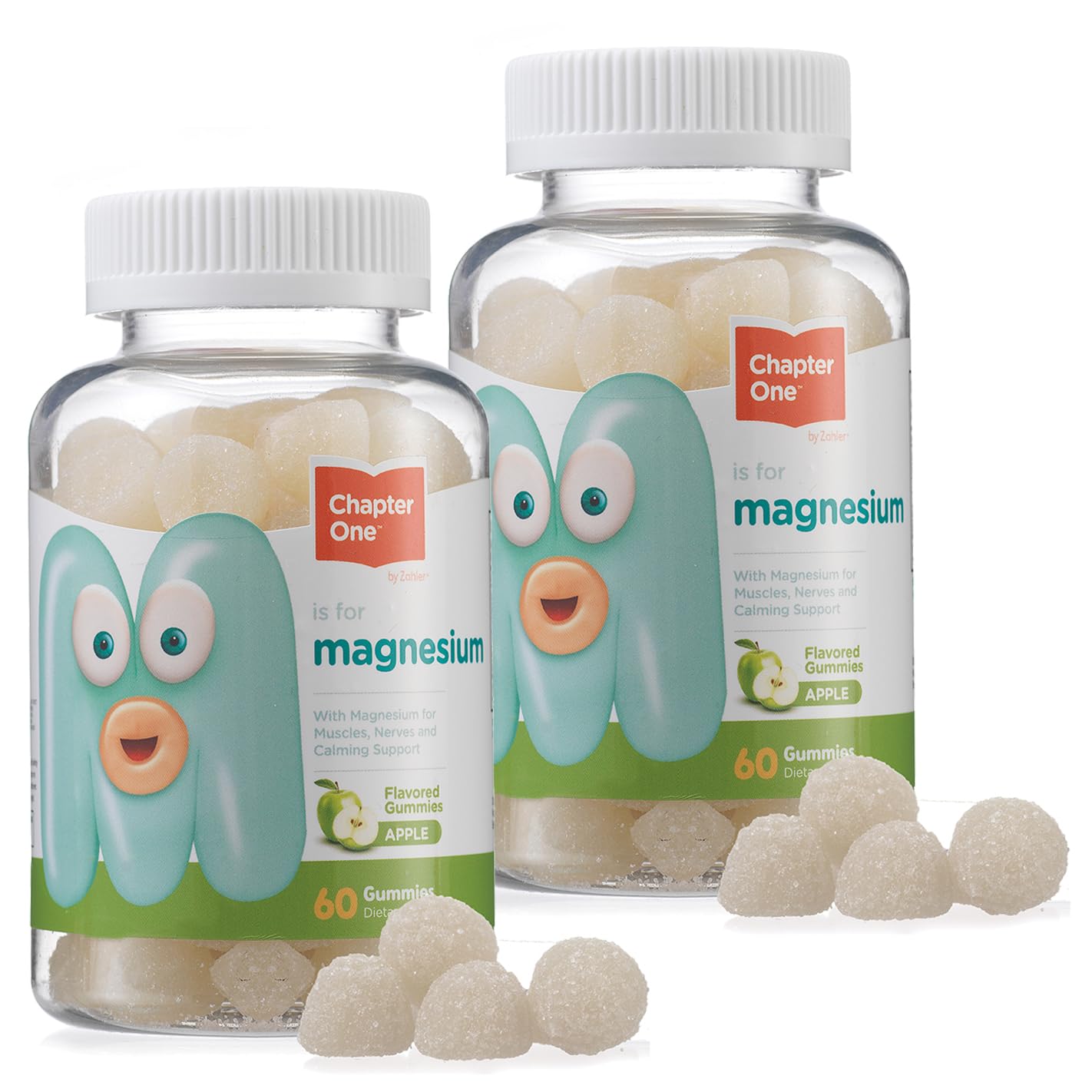 Chapter One Magnesium Gummies for Kids & Adults - Natural Calm Gummies - Calm Magnesium Citrate - Bone and Muscle Function Supplements for Kids & Adults - Mood