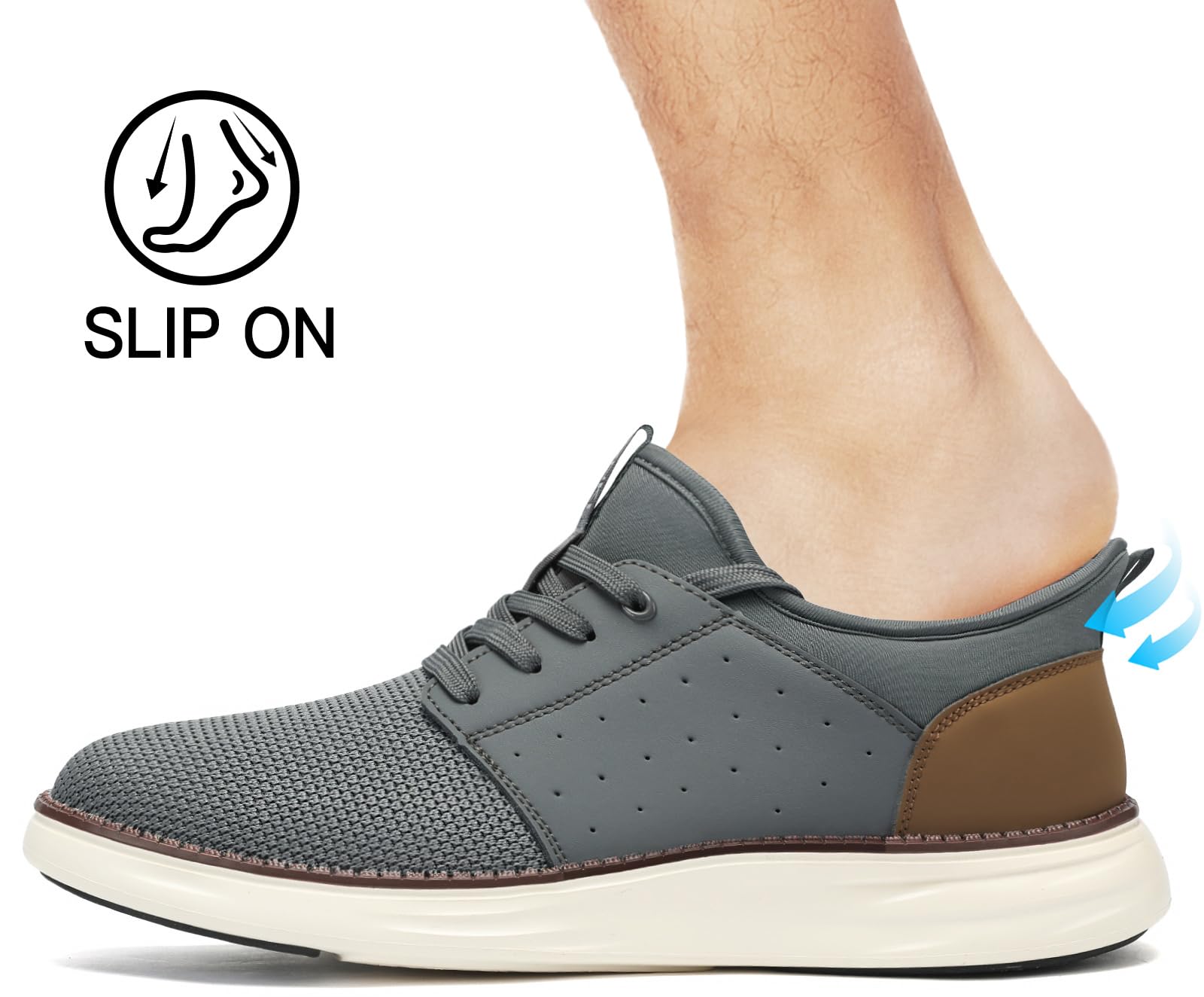 SVNKE Hombre Hands Free Slip On Zapatillas Hombre Zapatos Sneakers Casual Deportivas Caminar Correr Deportivas Gimnasio Moda cómodo Viajar clásicos de Negocio