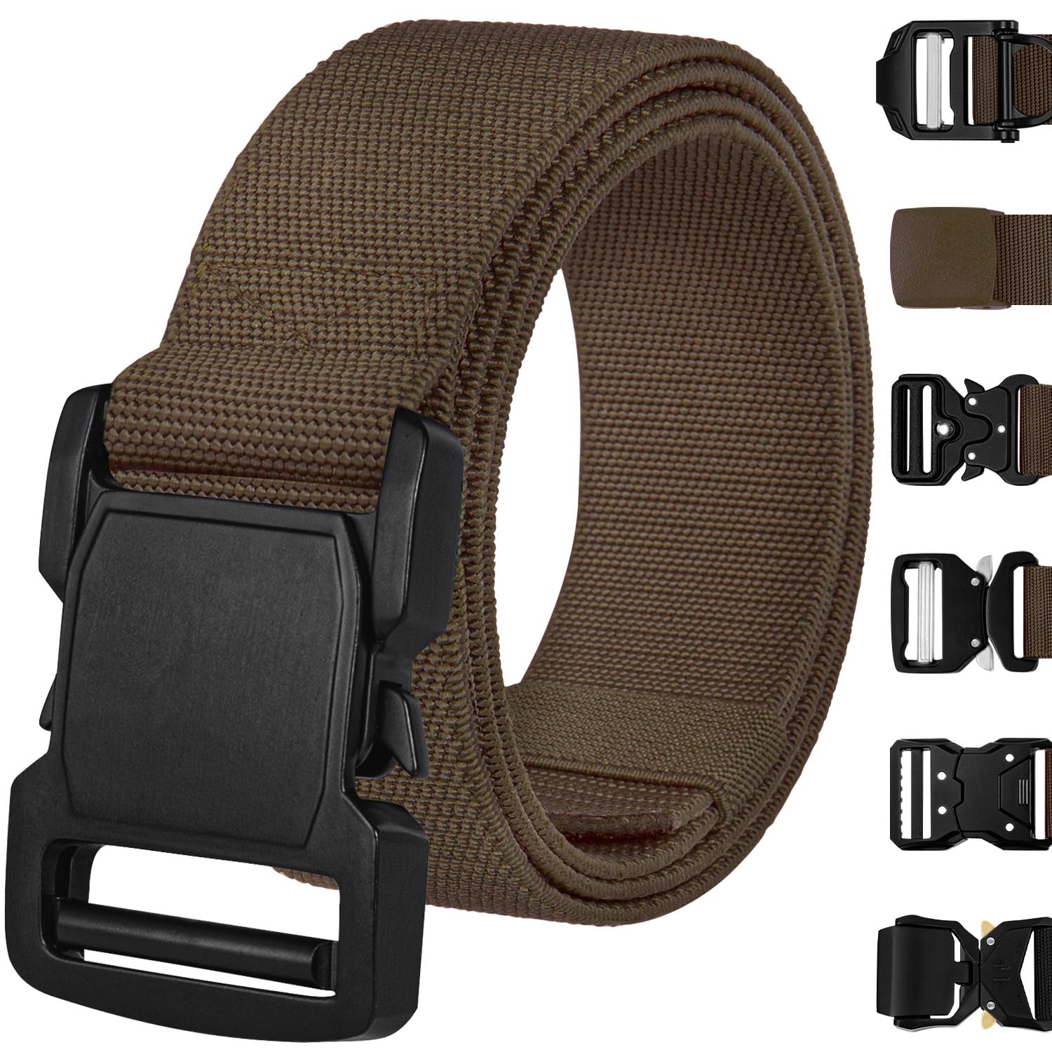 TECEUM Tactical Belt – Heavy-Duty &amp; Quick Release – Military, Work, Rigger, Duty &amp; Utility Belt for Men