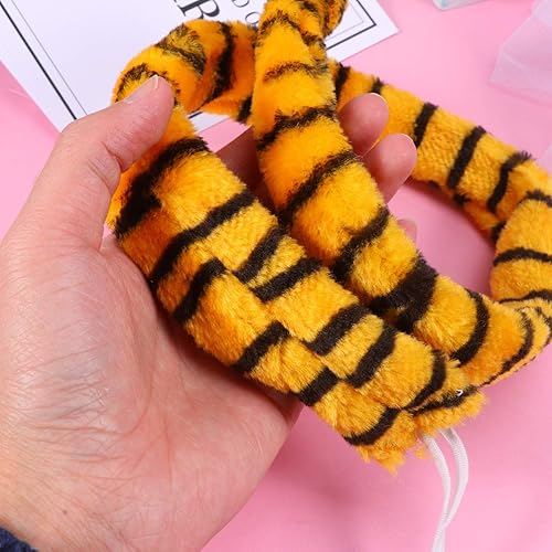 Miniatura 5 de ABOOFAN Cola de tigre para Halloween, cosplay, cola de animal de felpa, para disfraz, accesorio para cabina de fotos