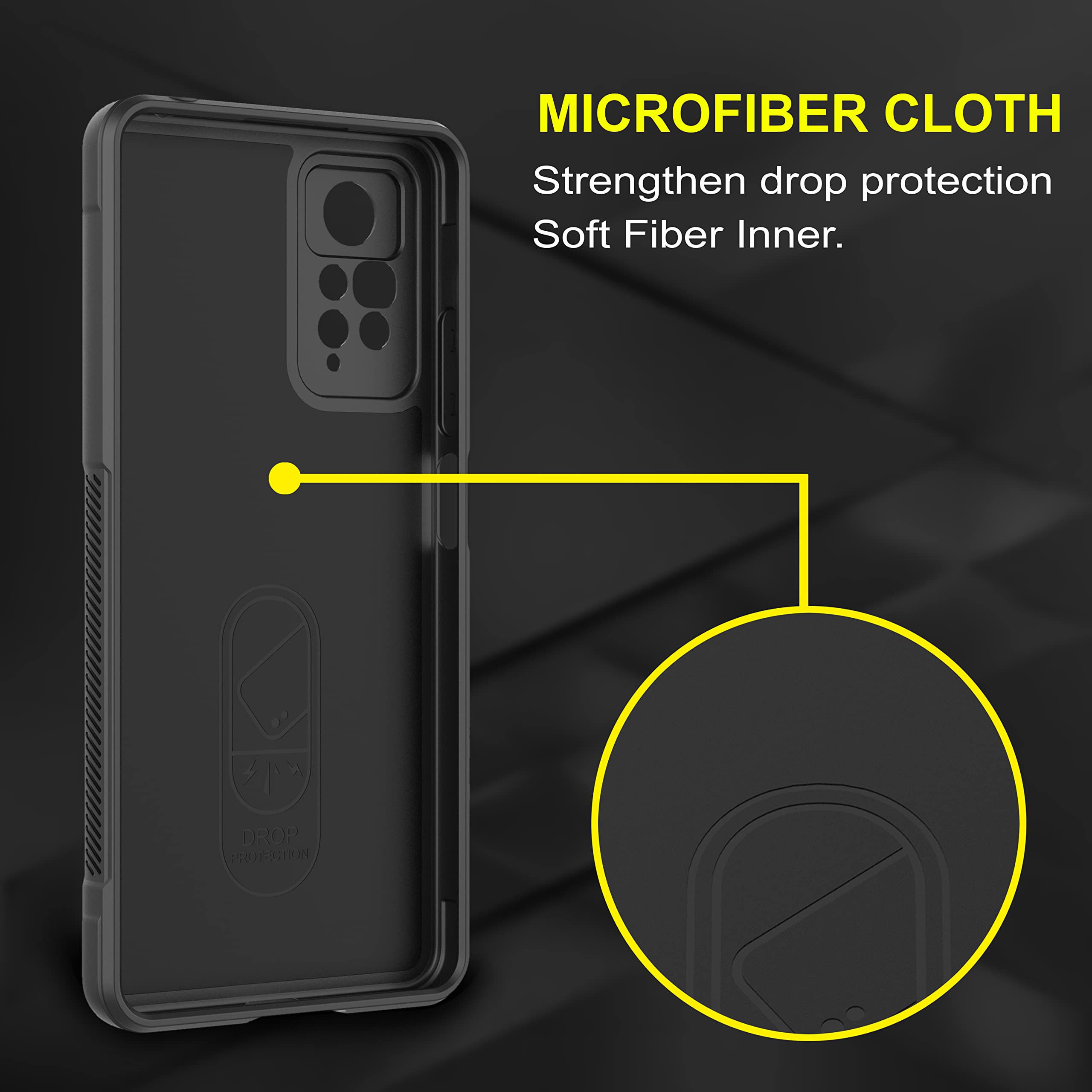 Zapcase Back Case Cover for Mi Redmi Note 11 Pro Plus 5G | Compatible for Mi Redmi Note 11 Pro Plus 5G Back Cover | Liquid Silicon Magic Case with Camera Protection | Black 2