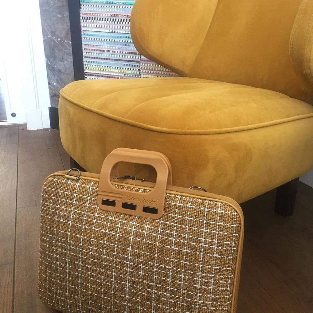 Bombata Tweed - Borsa Porta Computer con Tracolla, Elegante e Funzionale, Unisex, 100% Vegan, per Professionisti e Studenti, Giallo - 15.6/16 Pollici