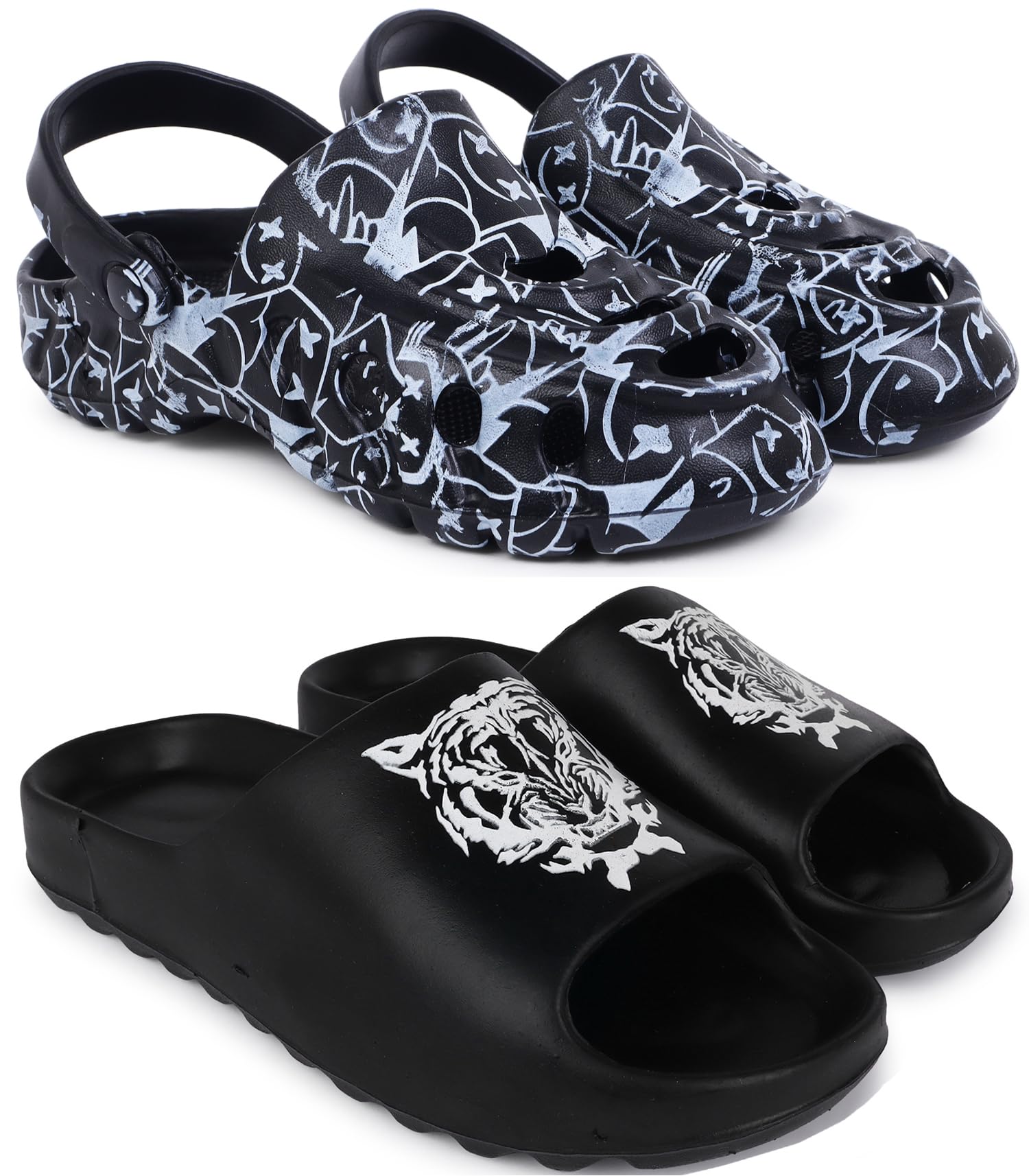 pampy angel Combo Pack of 2 Slipper/Flip Flops/Slides/Clogs/Sandals with Adjustable Back Strap for Men (Cl-A-Smarti,Y-Ktstar)-picture-27
