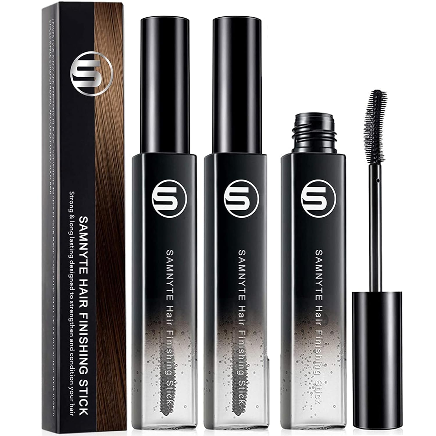 Samnyte Hair Finishing Stick, (3 Pack) Fly Away Hair Tamer