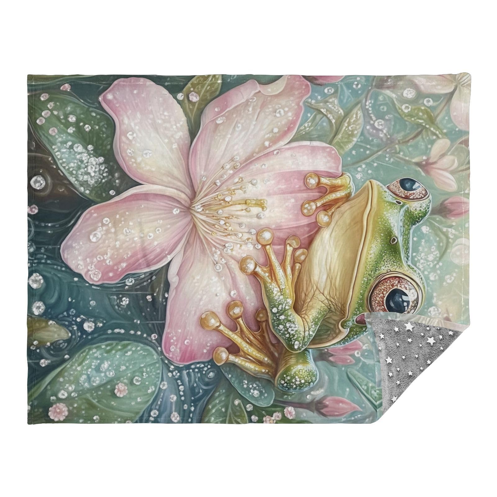 Plaid couverture grenouille cocooning : douceur adulte pour canapé et lit