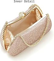 Vista 3 de YYW Bolsos de mano para mujer, formales, de noche, bolso de mano, vintage, para boda, con cadenas desmontables