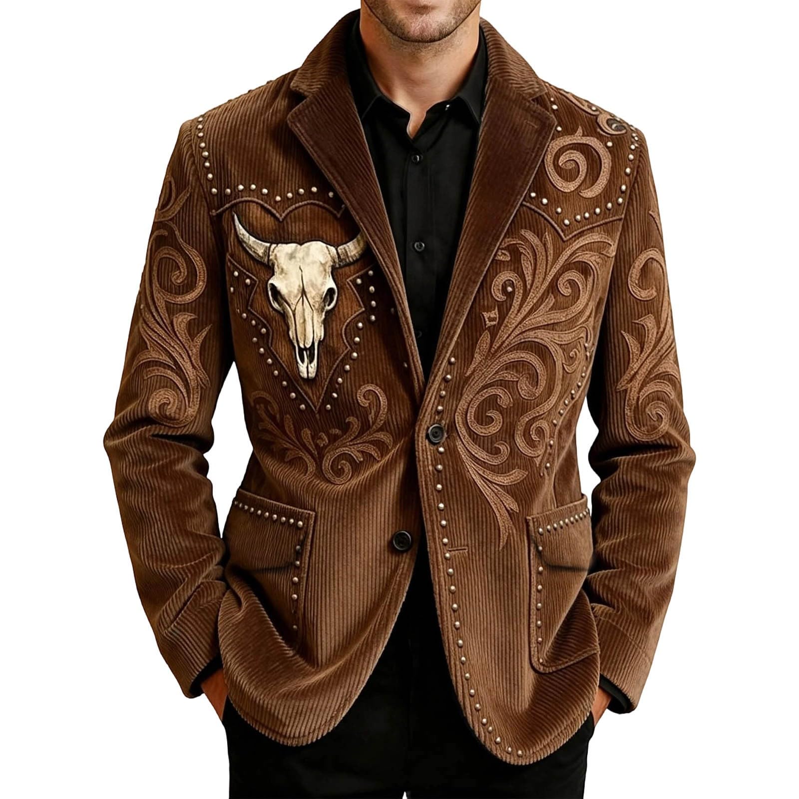 Blazer Hombre Americana Hombre Chaqueta Traje Western Vintage Geométrico Estampado Retro Casual Elegante para Fiesta Ocio Eventos