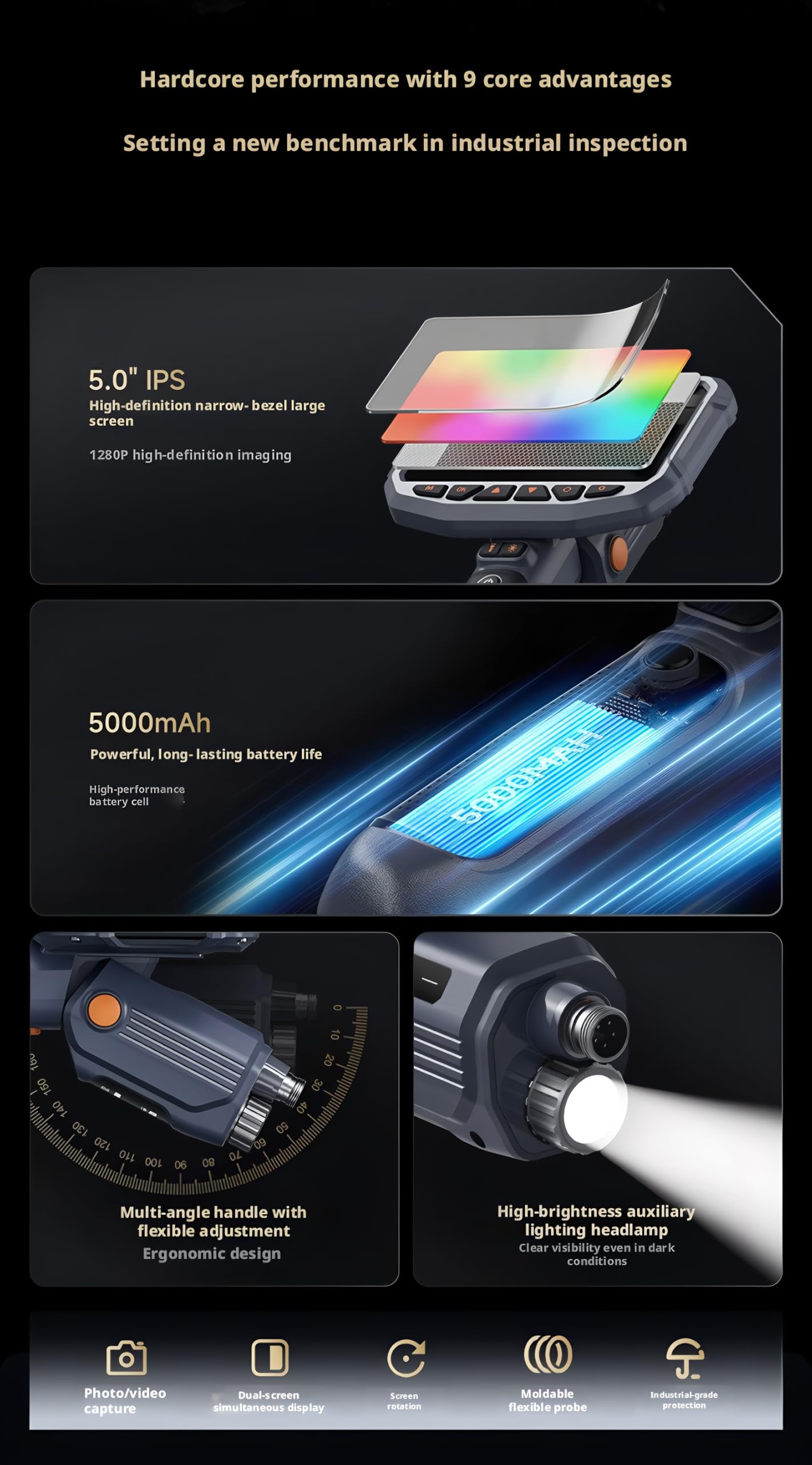 LA-V500 Endoscope 12.5mm 10M Autofocus Lens 1080P